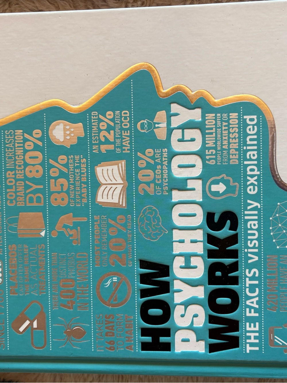 How Psychology Works — Teal and Gold Hardcover Book